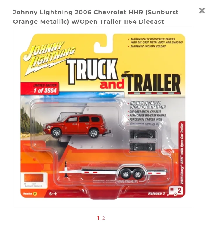 53133 chevrolet hhr diecast display