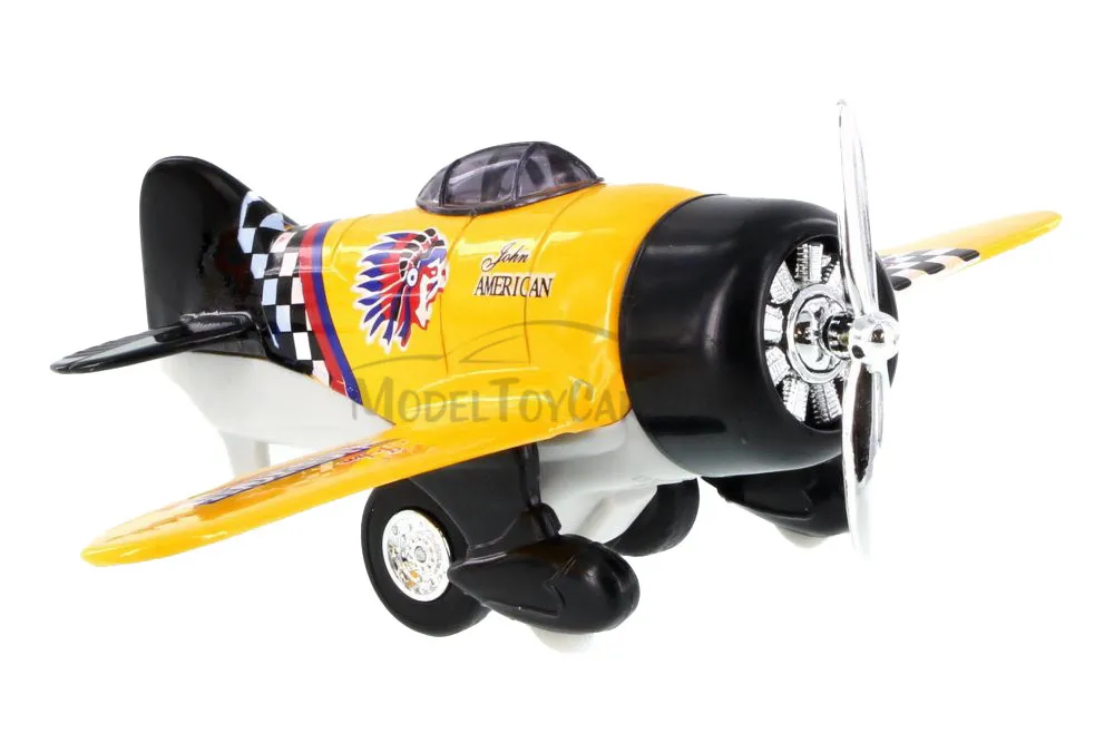 53278 yellow diecast airplane detailed model