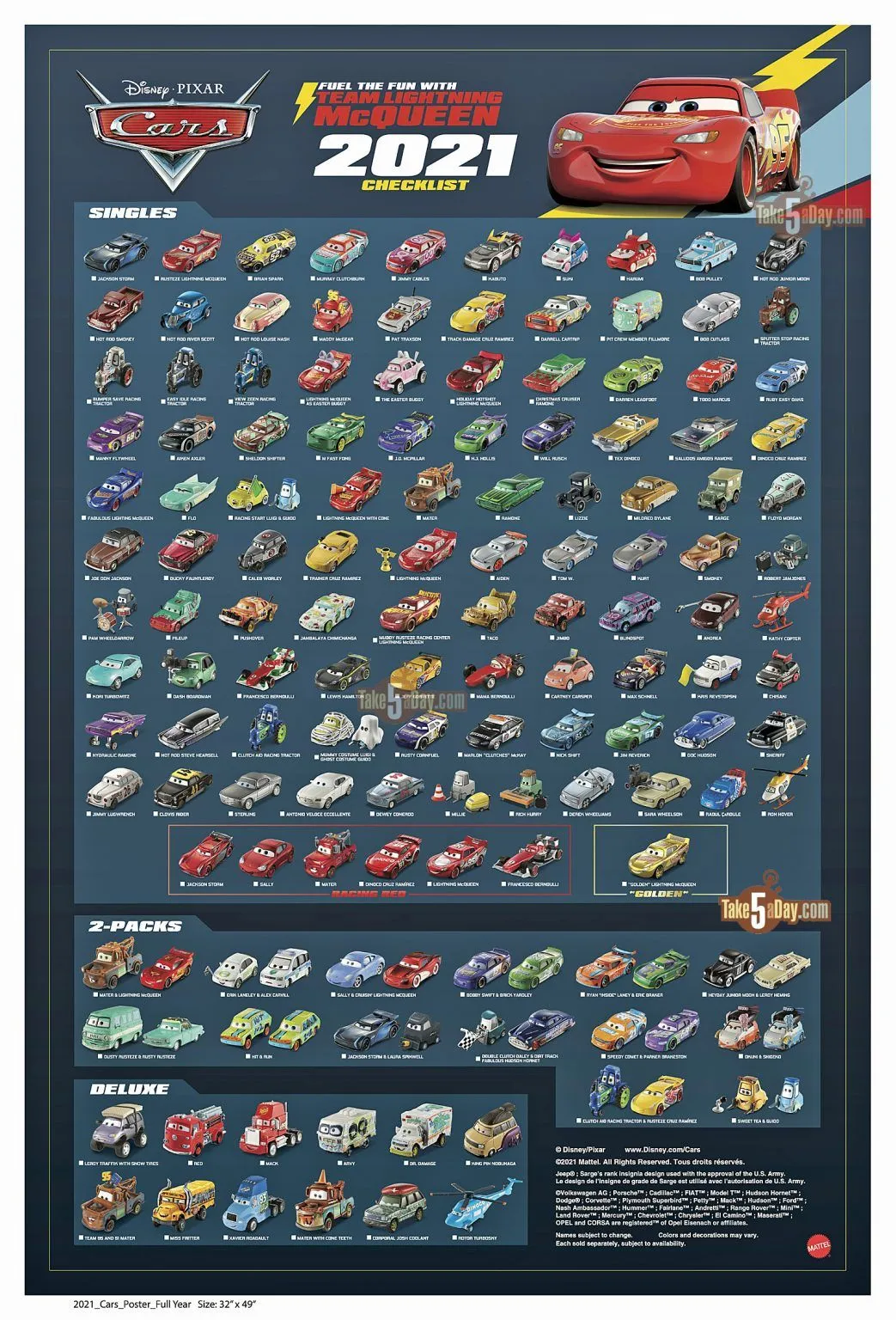 53353 cars diecast collection