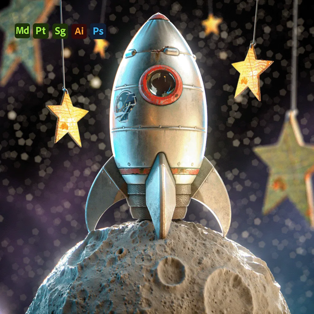 53377 rocket collection display